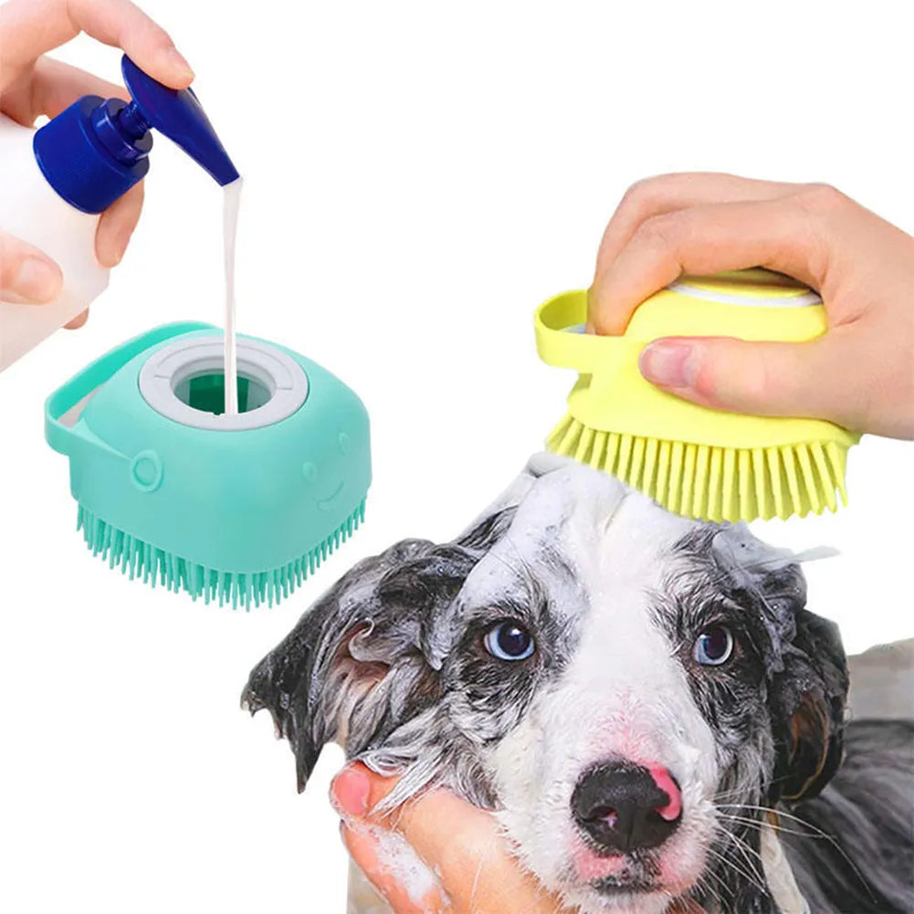 Pet Shampoo Massager and Bathing Brush